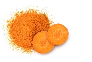 Vegetable powder and sliced carrot